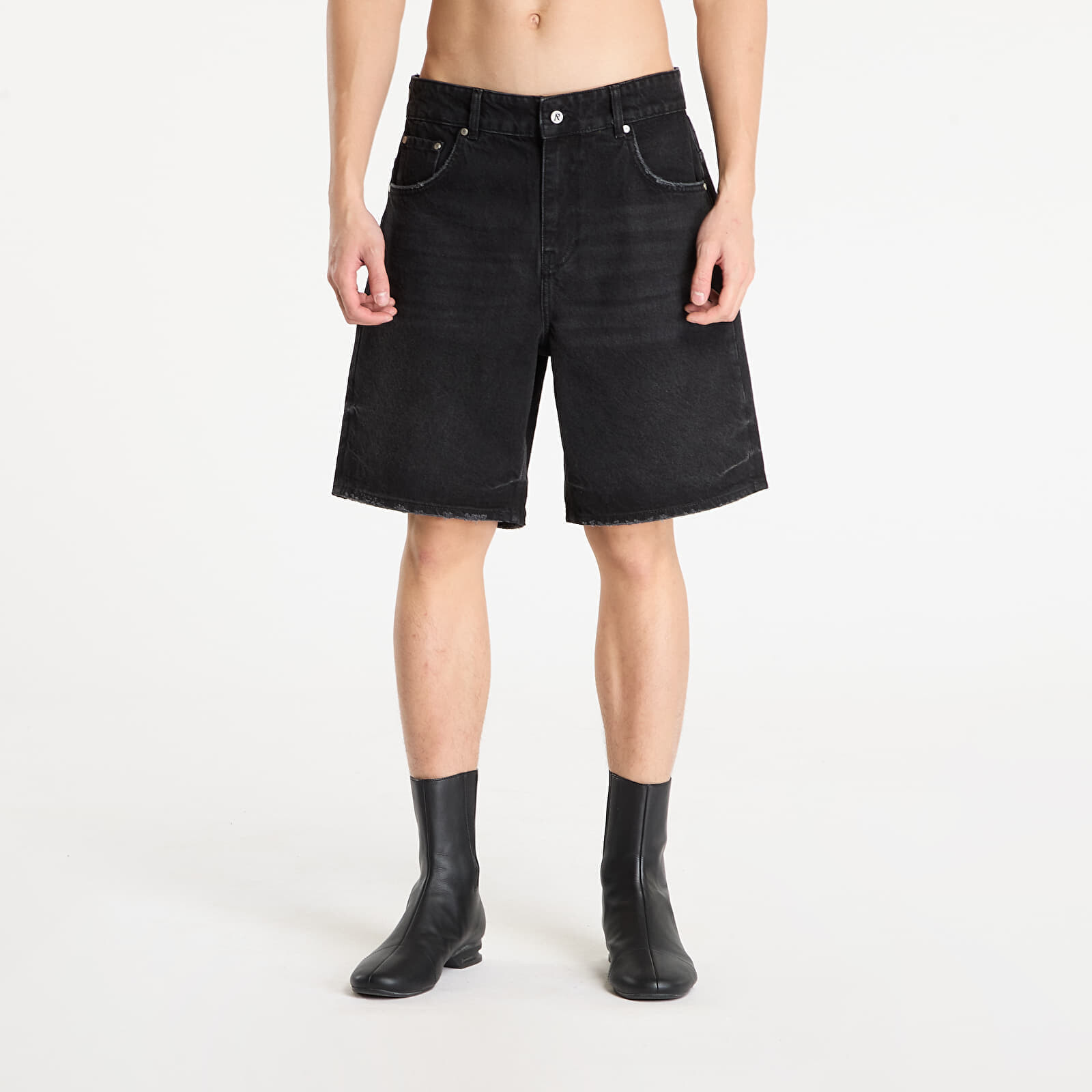 Šortky REPRESENT R10T Tailored Denim Shorts Black W34