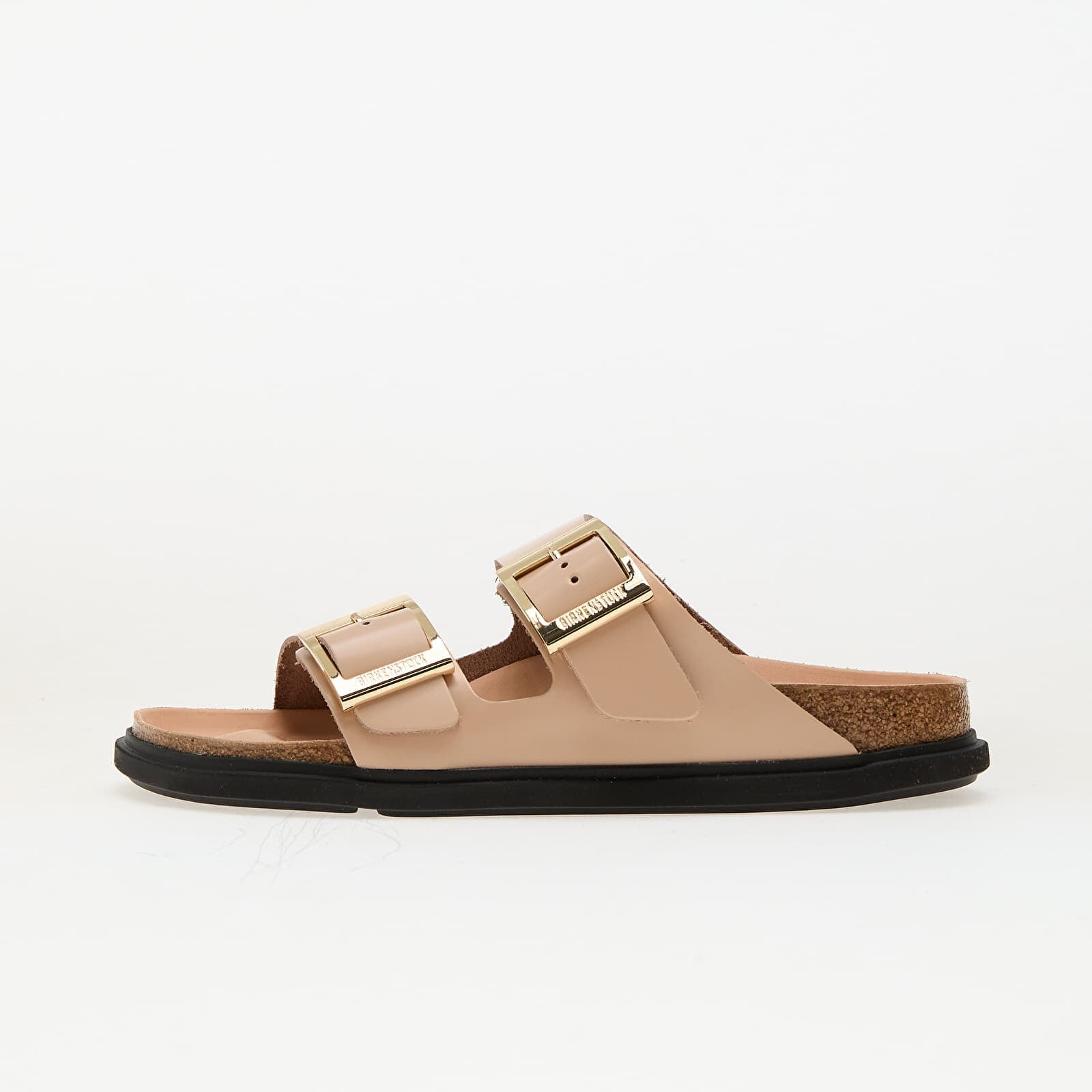 Tenisky Birkenstock Arizona Droplet Buckle Natural Leather Patent High-Shine New Beige EUR 39