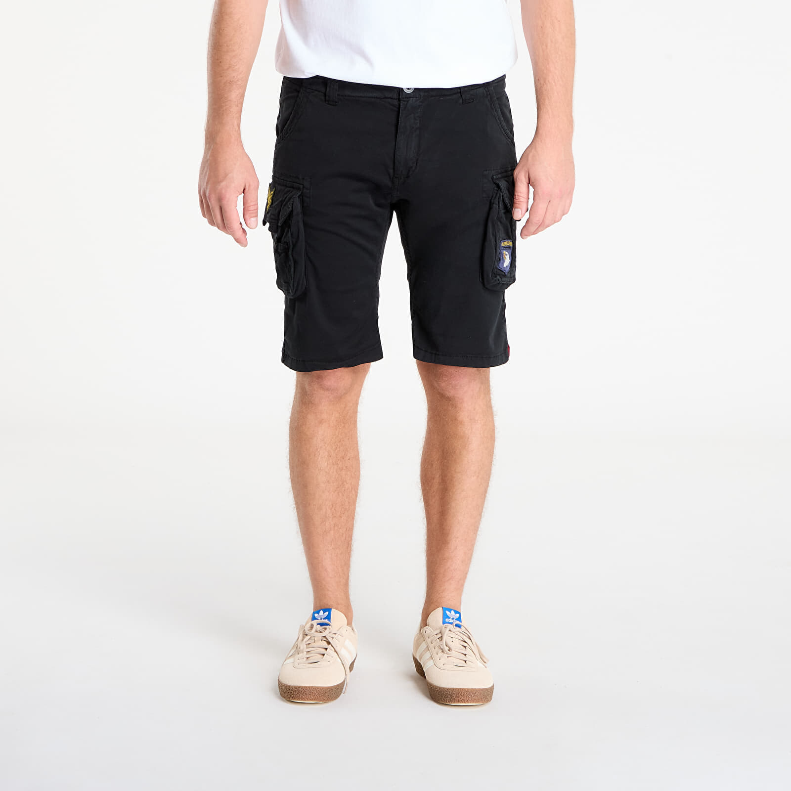 Šortky Alpha Industries Inc. Crew Short Patch Black M/L