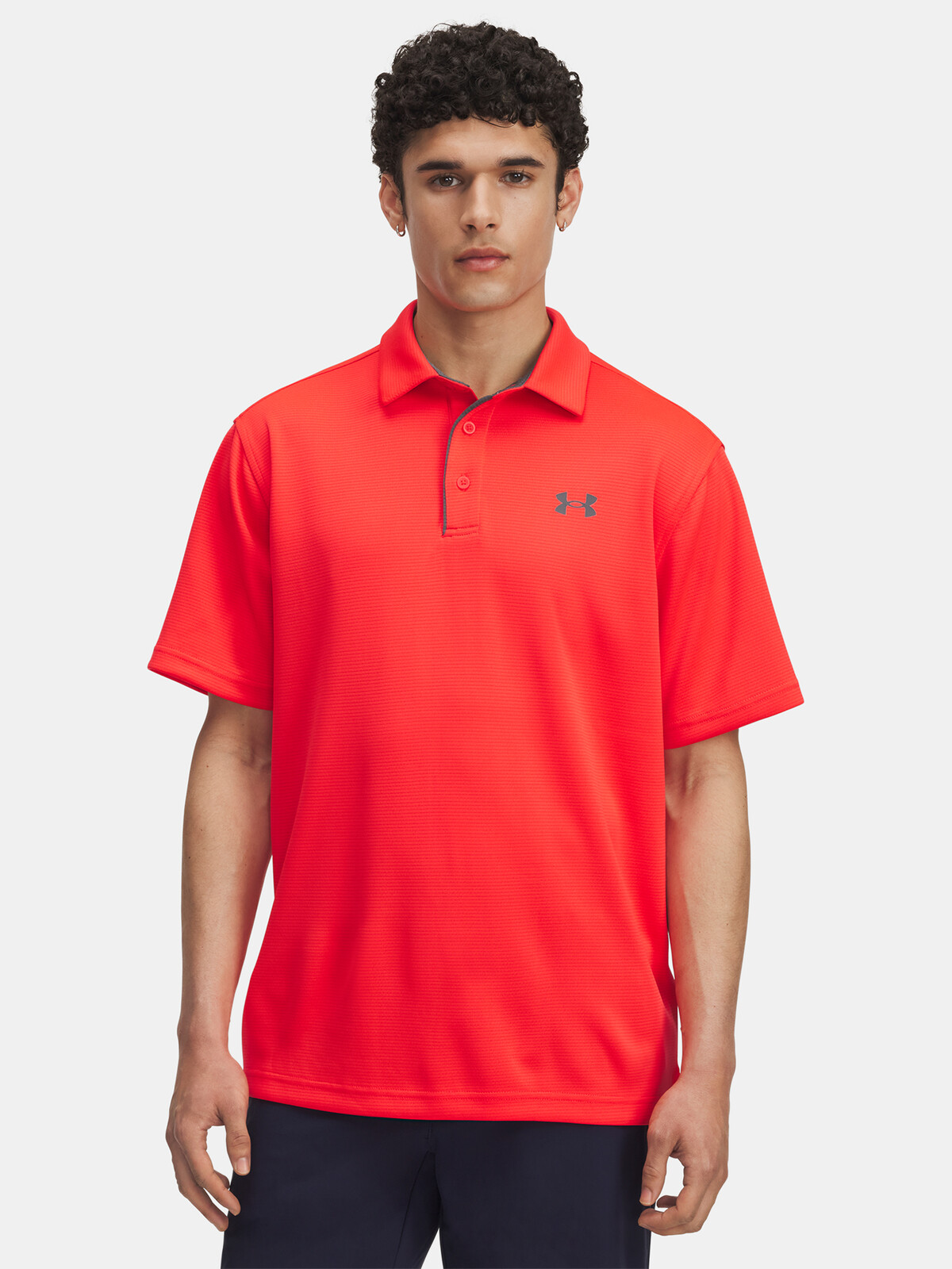 Men's Under Armour Tech T-Shirt Polo-RED - Men's