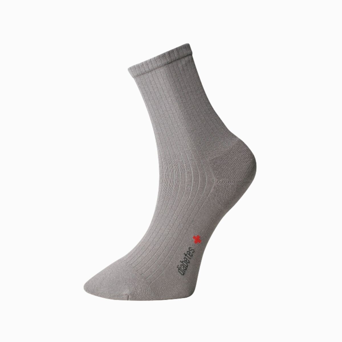 Ponožky s jemným zovretím lemu, s mikroplyšom v päte a špičke - šedé - Ovecha Veľkosť: 23-24