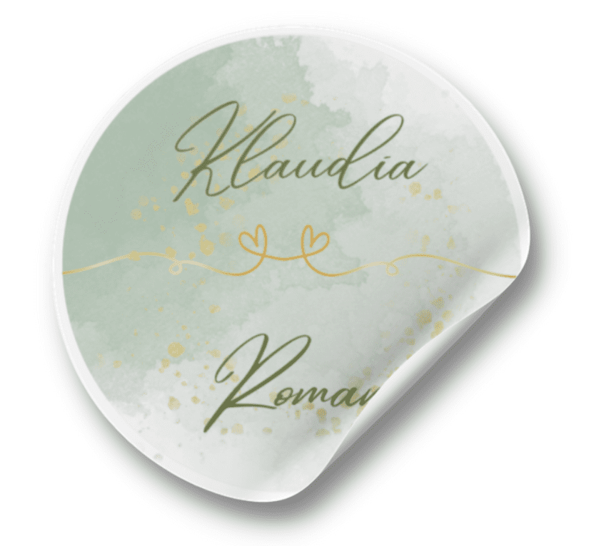 Personal Nálepka - Green & Gold Zvoľte množstvo: od 30 do 60 ks