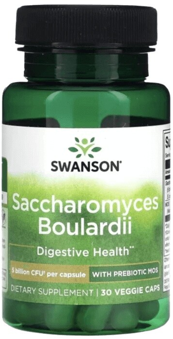 Swanson saccharomyces boulardii probiotiká s prebiotikami 30