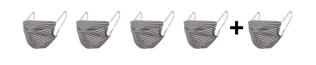 ALEX Bavlnené rúško viacnásobne použiteľné 5 ks