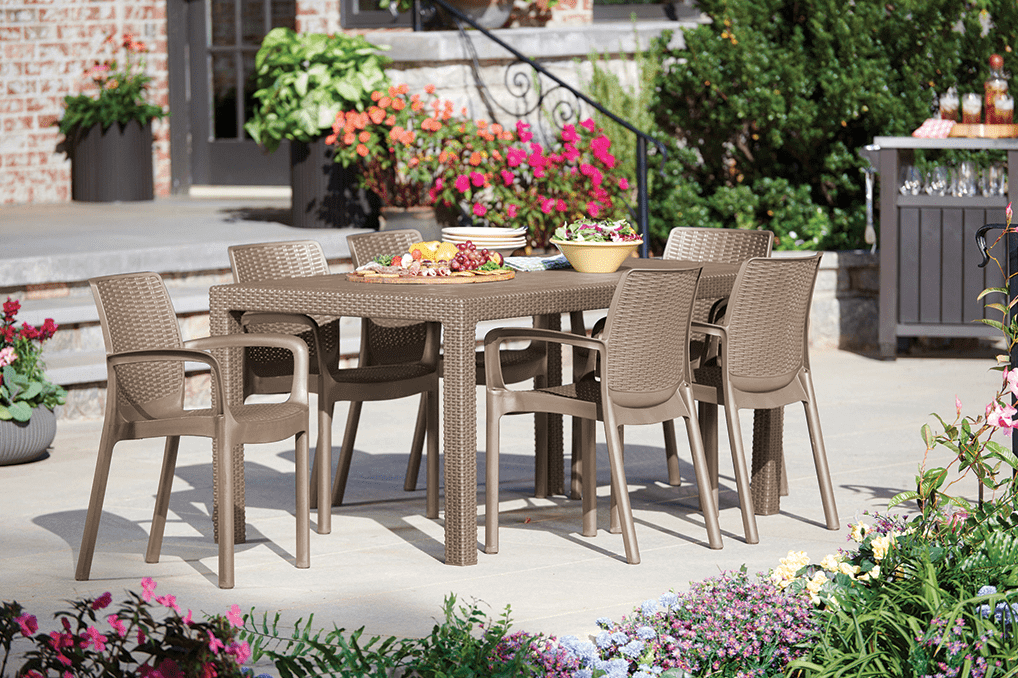 Elvisia Záhradný set LAYLA 6 + 1 | cappuccino