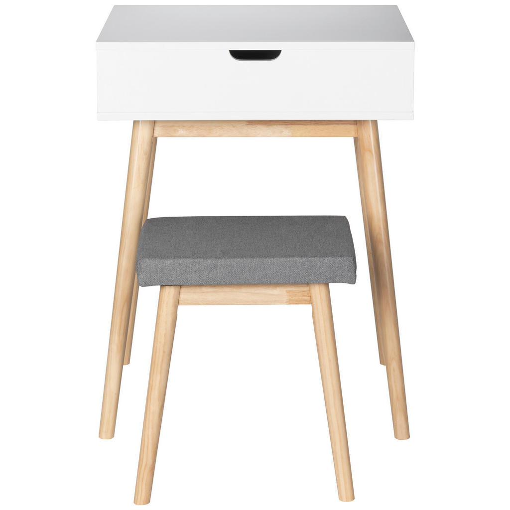 MID.YOU TOALETNÝ STOLÍK, sivá, prírodná farba, biela, 50/38,5/85/45,5/50/28,5 cm