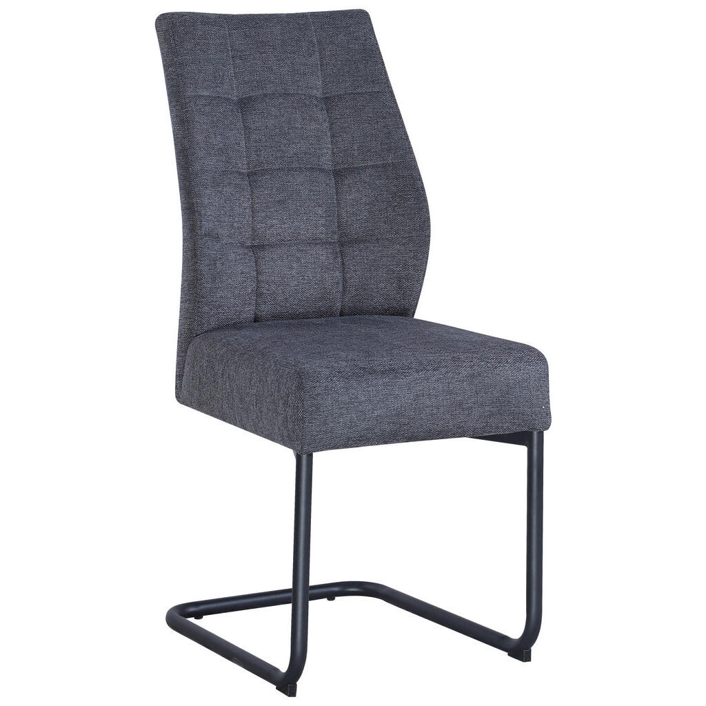 Hom`in STOLIČKA S PRUŽNÝM PODNOŽÍM, tkaná textília, antracitová, čierna