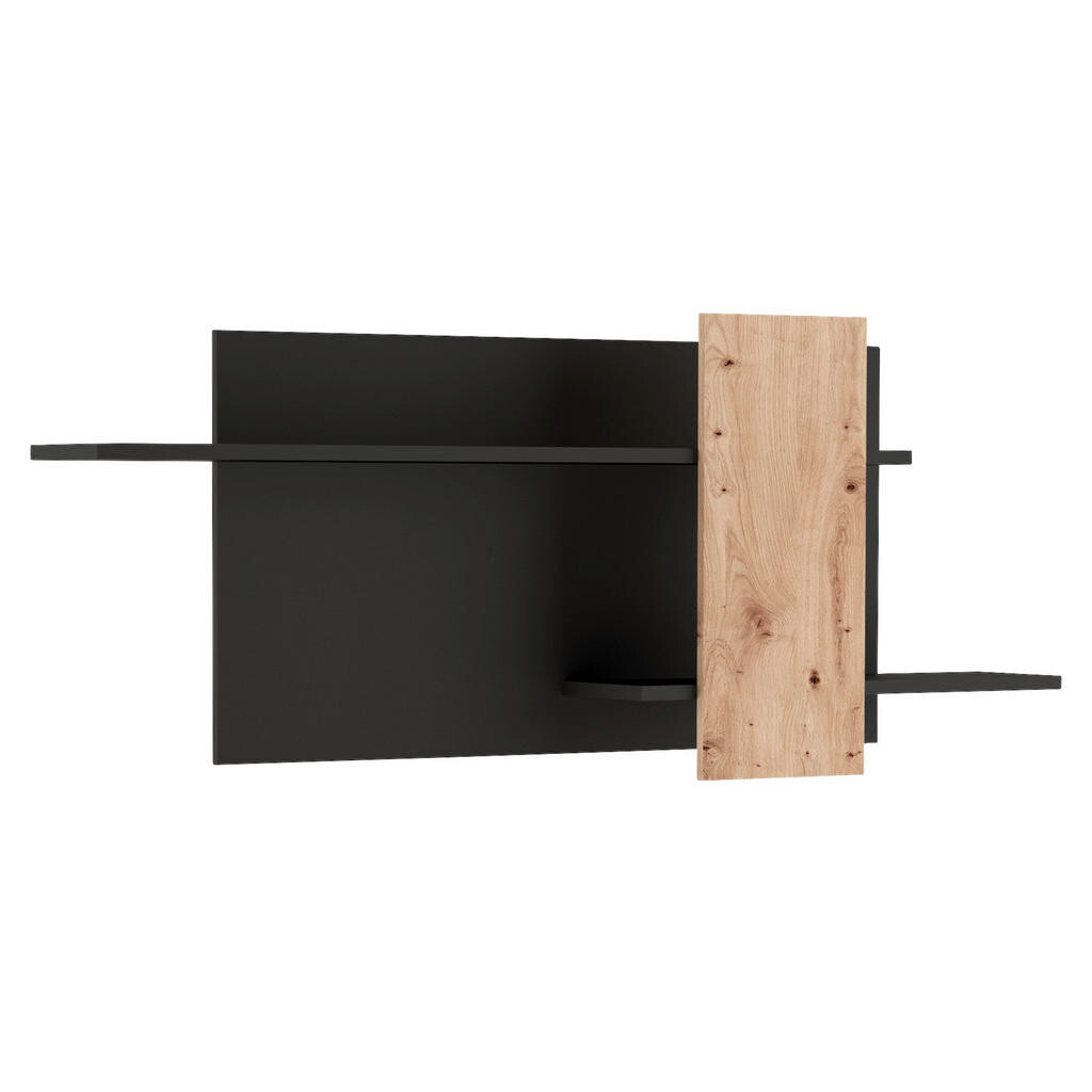 Livetastic NÁSTENNÁ POLICA, čierna, dub artisan, 170/70/25 cm