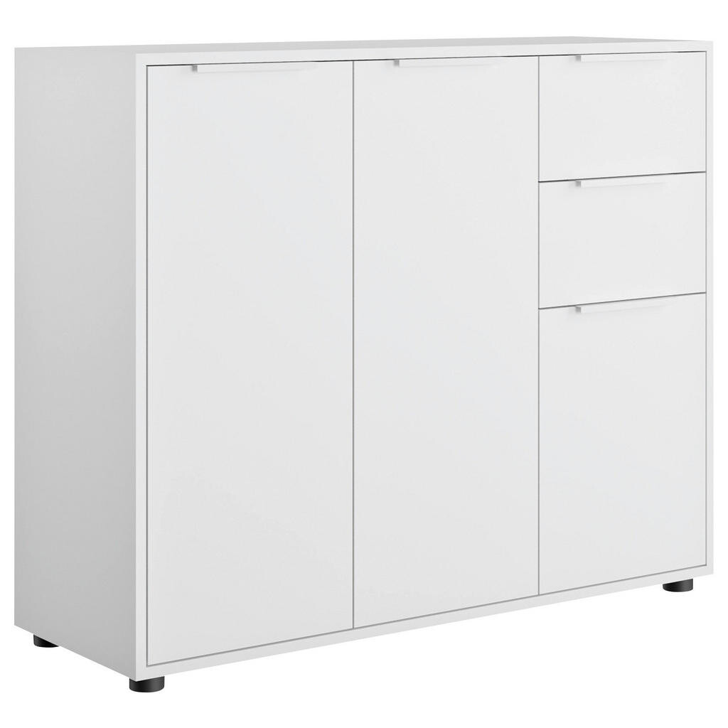 Carryhome KOMODA, biela s vysokým leskom, 106,7/87/35,3 cm