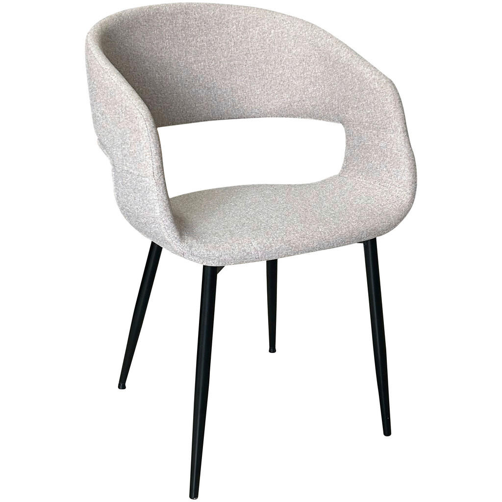 Boxxx STOLIČKA S PODRÚČKAMI, oceľ, tkaná textília, svetlosivá