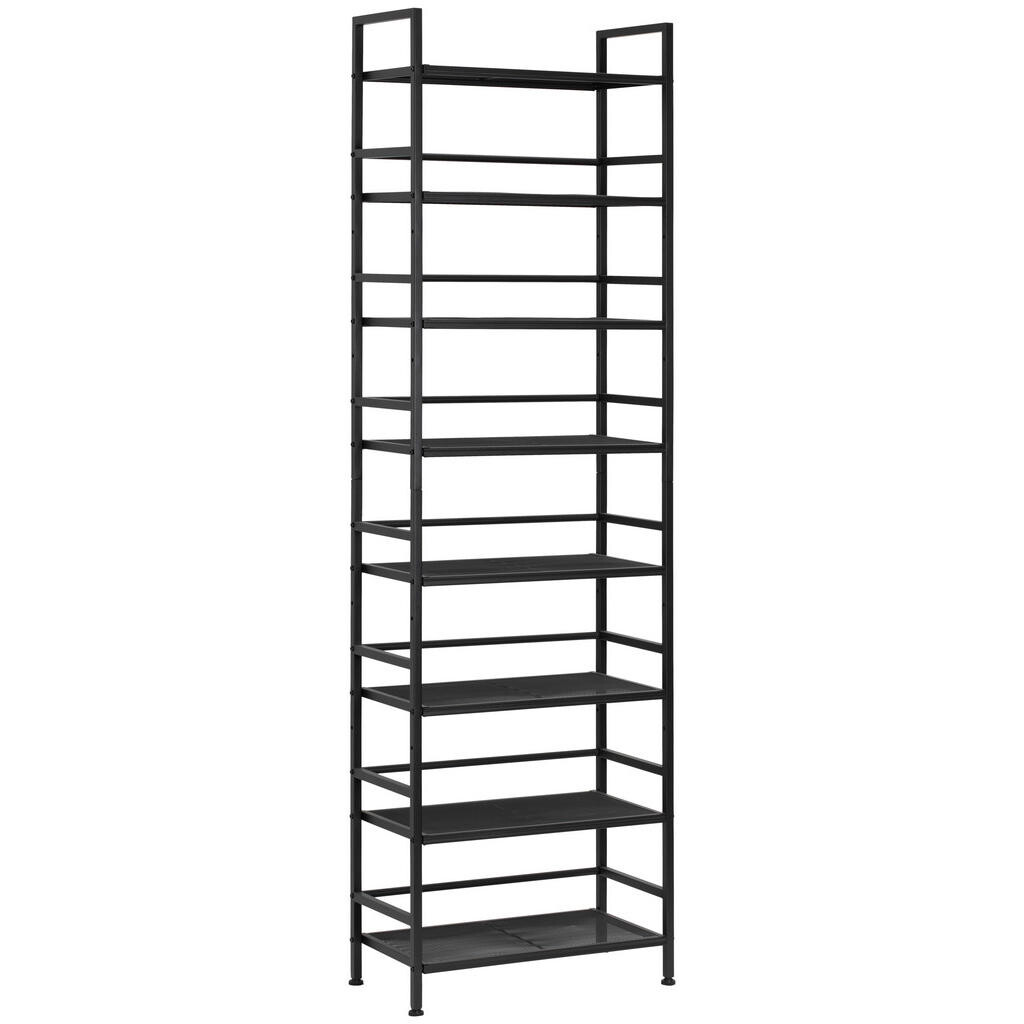 PBJ REGÁL NA TOPÁNKY, čierna, 59/196/30 cm