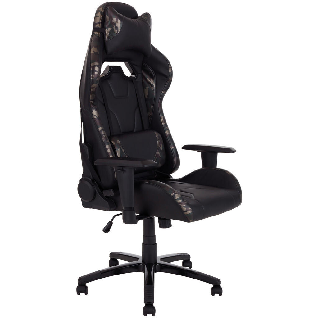 MID.YOU HERNÁ STOLIČKA, vzhľad kože, zelená, čierna