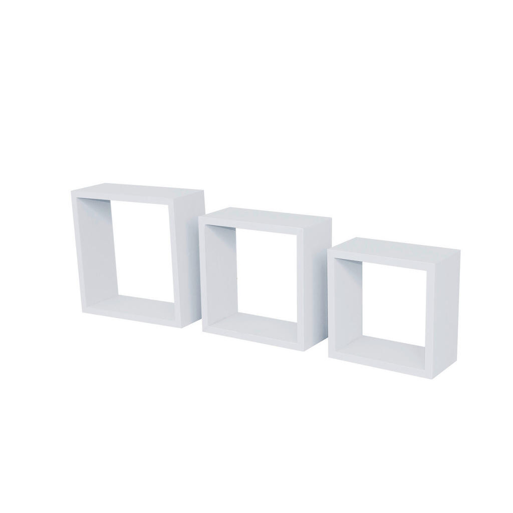 Carryhome SADA NÁSTENNÝCH REGÁLOV, biela