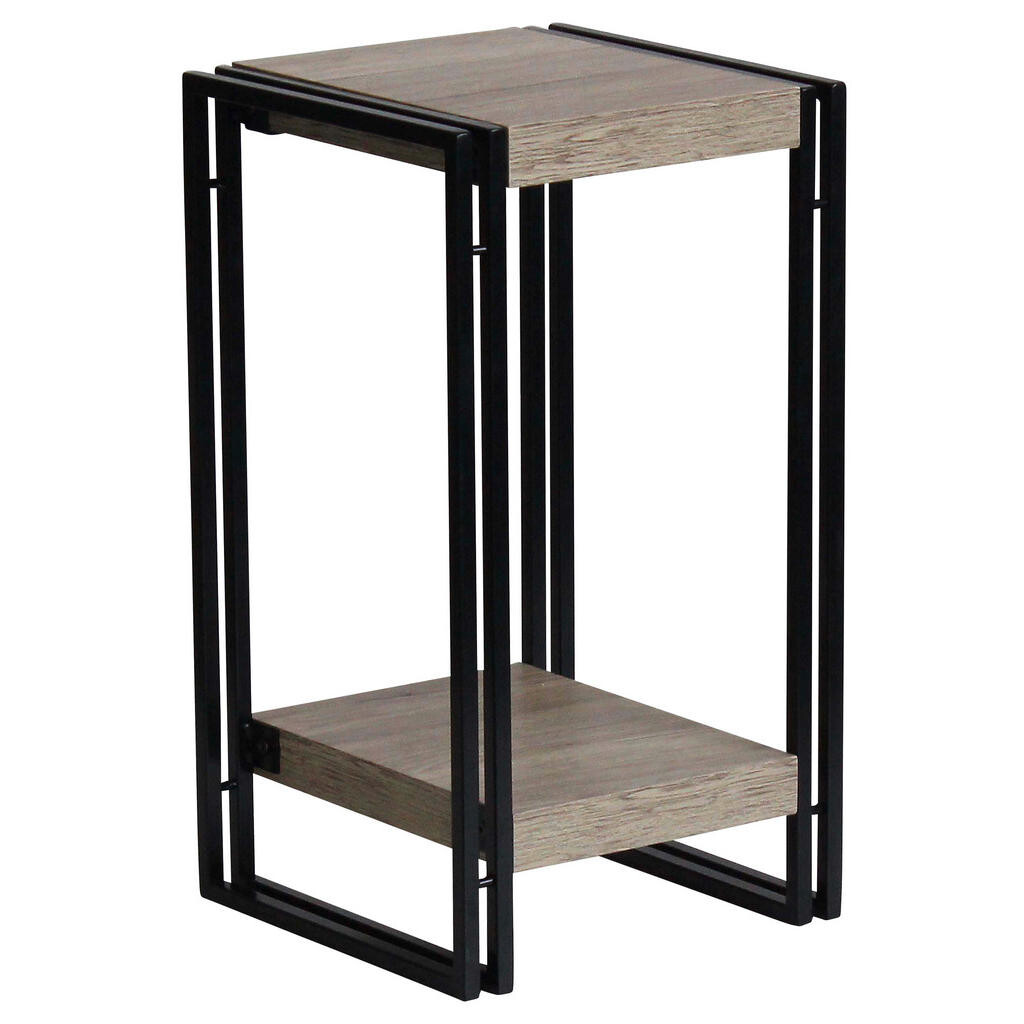 Carryhome PRÍRUČNÝ STOLÍK, čierna, farba duba