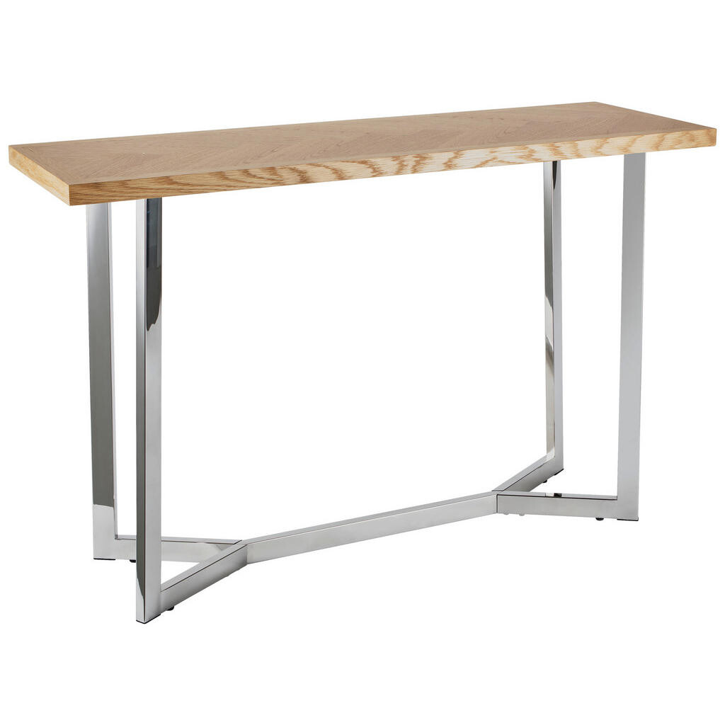 Livetastic KONZOLOVÝ STOLÍK, farba duba, farba ušľachtilej ocele, drevo, kov, kompozitné drevo, 120/78/40 cm