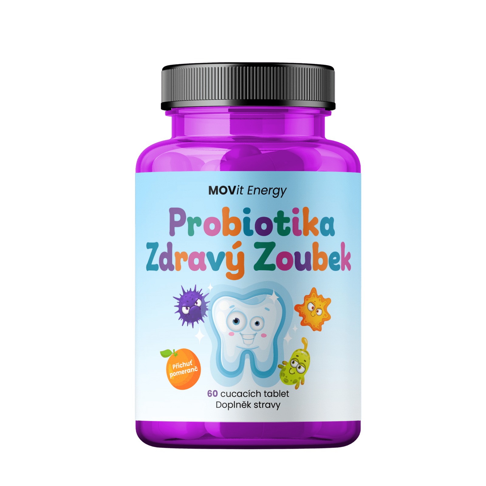 MOVIT ENERGY Probiotiká pre deti ZDRAVÝ ZÚBOK 60 tabliet