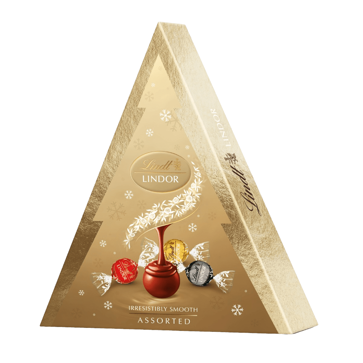 LINDT LINDOR Vianočný stromček Zlatý Mix 125 g