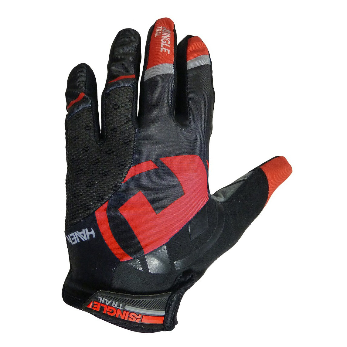 Rukavice dlhoprsté Haven Singletrail Long - čierne-červené, XS