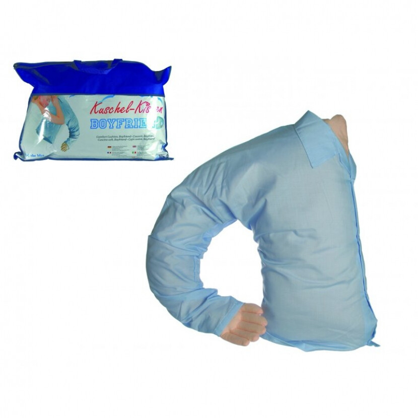 Nafukovací vankúš Boyfriend - modrý