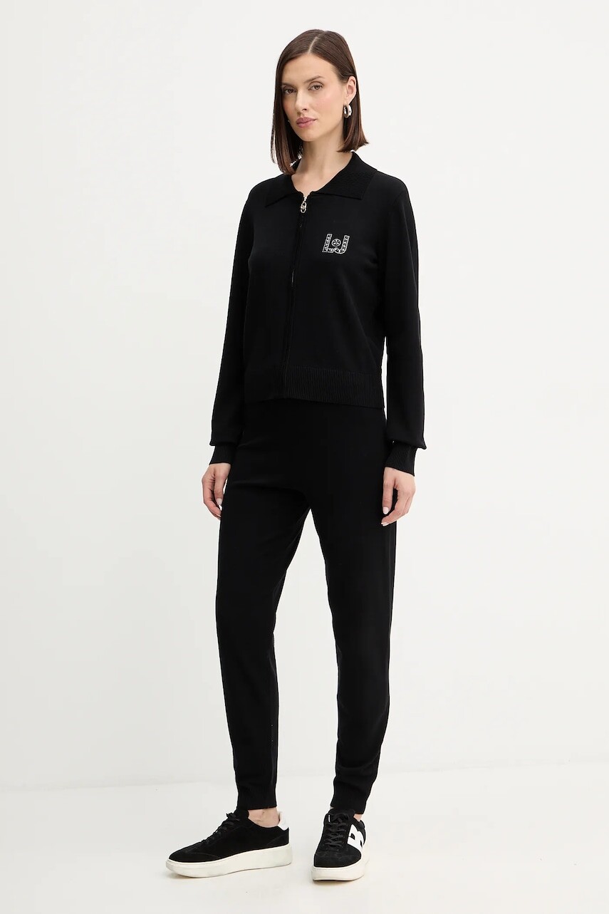 Tepláková súprava Liu Jo čierna farba, TF5249.MS63L