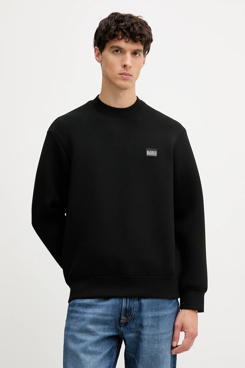 Mikina Armani Exchange čierna farba, jednofarebná, XM001888 AF18746