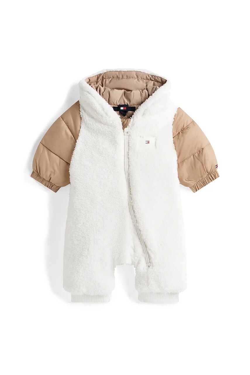Overal pre bábätká Tommy Hilfiger biela farba, KN0KN02125