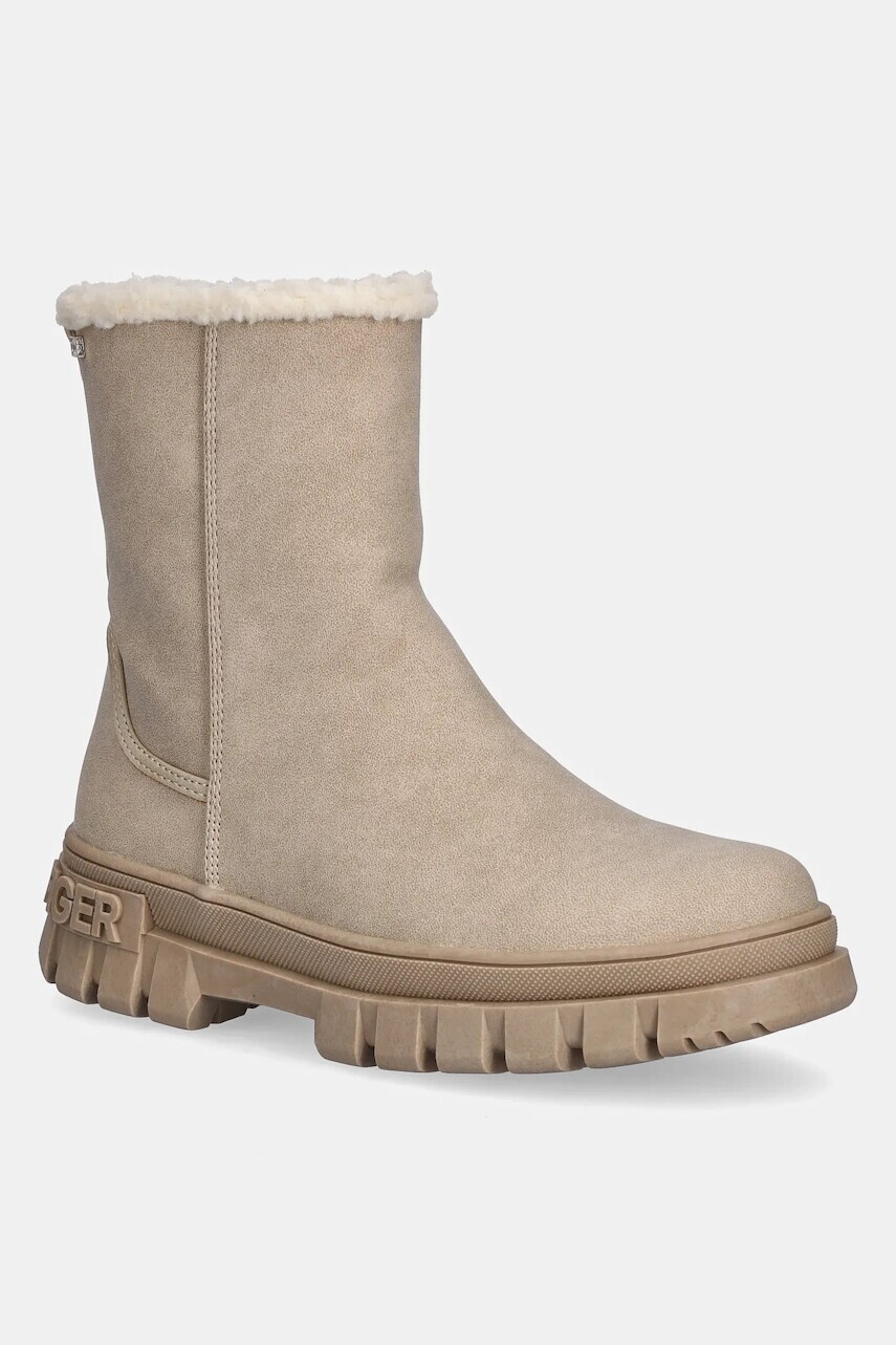Detské zimné topánky Tommy Hilfiger béžová farba, T3A5-34044