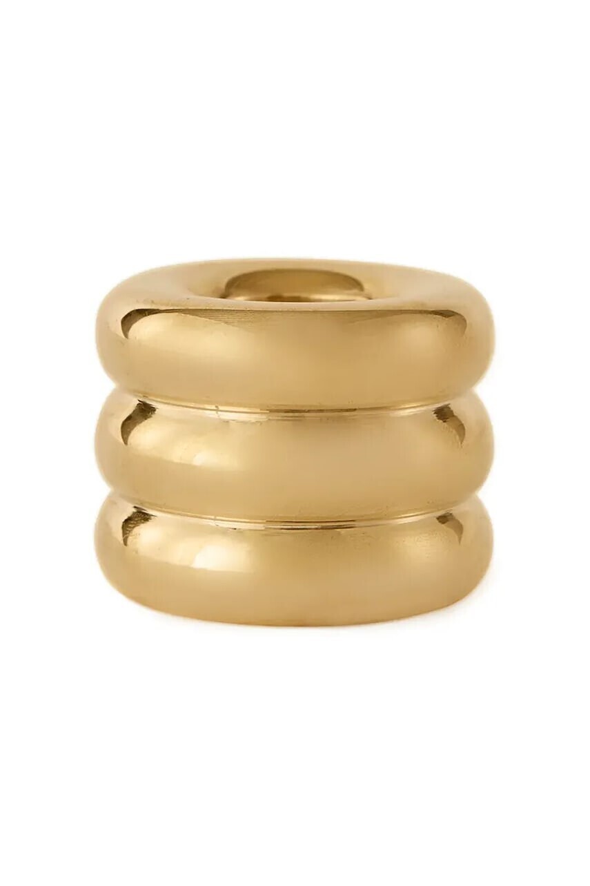 Dekoračný svietnik OYOY Savi 4 x 4 x 4 cm žltá farba