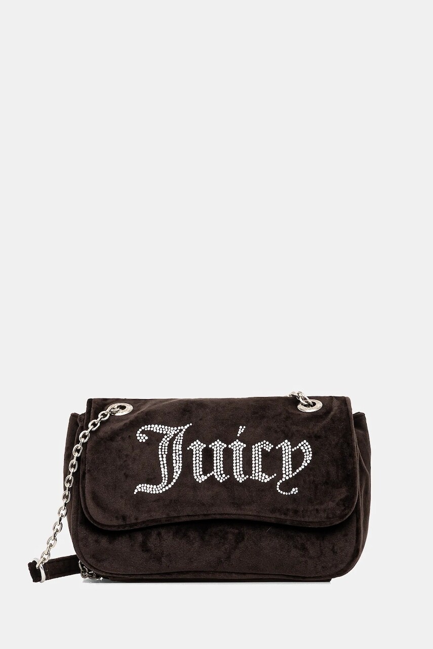 Zamatová kabelka Juicy Couture Kimberly hnedá farba, BEJQL8762WPO.JB7