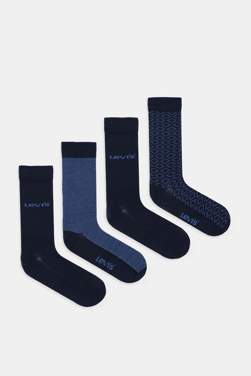 Ponožky Levi's 4-pak tmavomodrá farba, 37157-1302