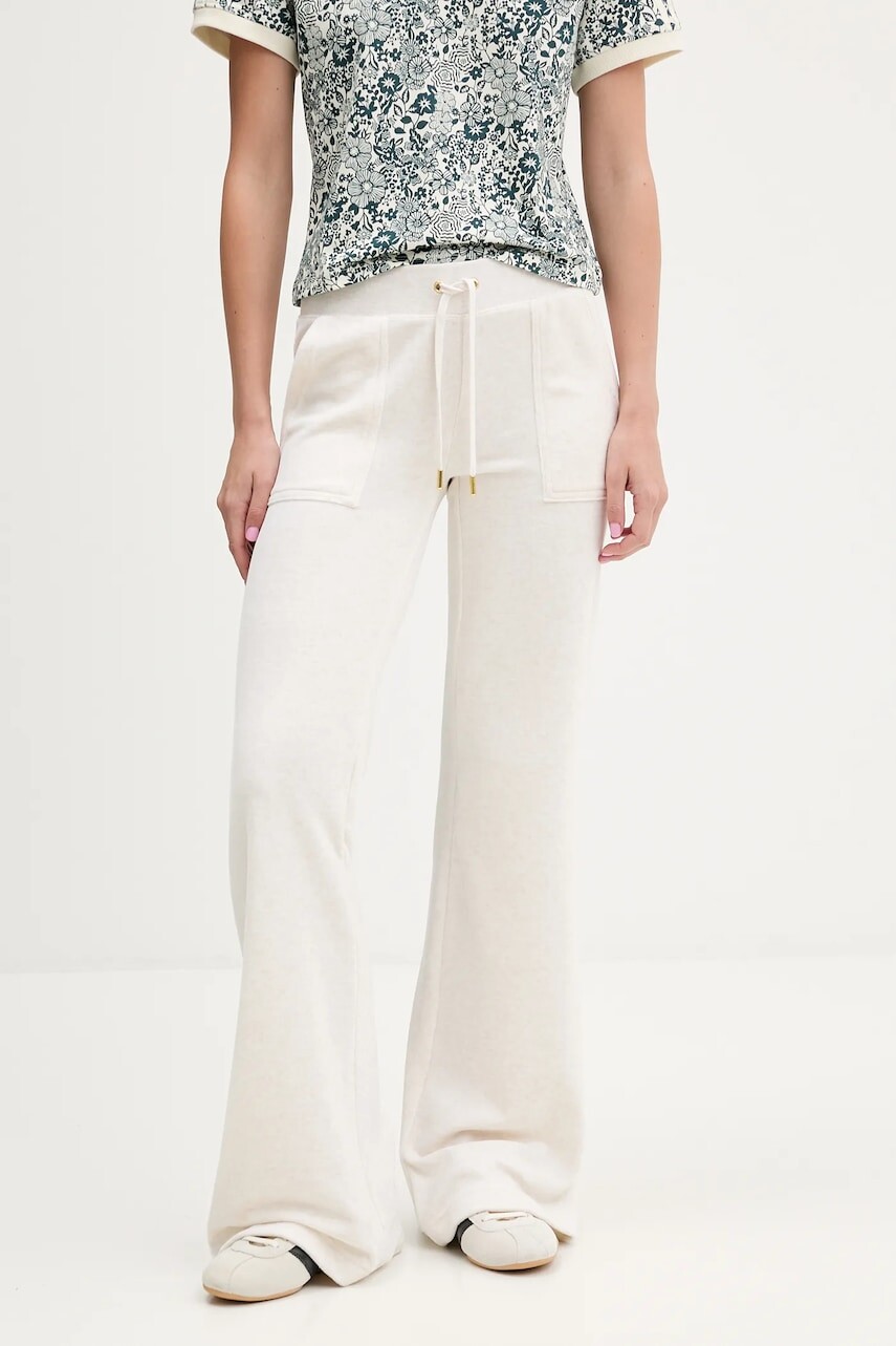 Tepláky Juicy Couture béžová farba, melanžová, JCSEBJ001G.692