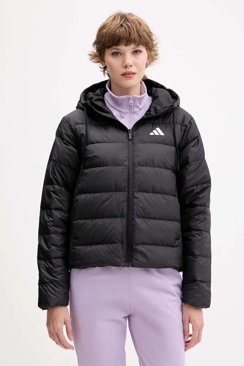 Páperová bunda adidas Essentials Climawarm čierna farba, prechodná, KC1580