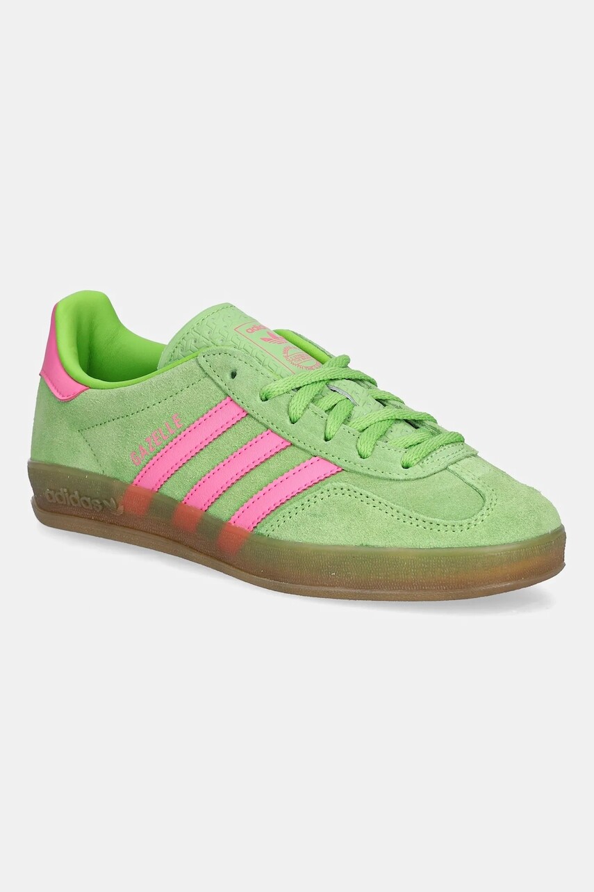 Semišové tenisky adidas Originals Gazelle Indoor zelená farba, JQ1794
