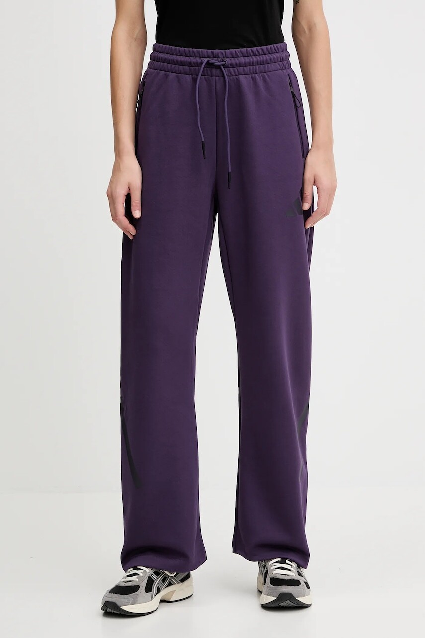 Tepláky adidas adidas x Z.N.E fialová farba, jednofarebné, KB9441