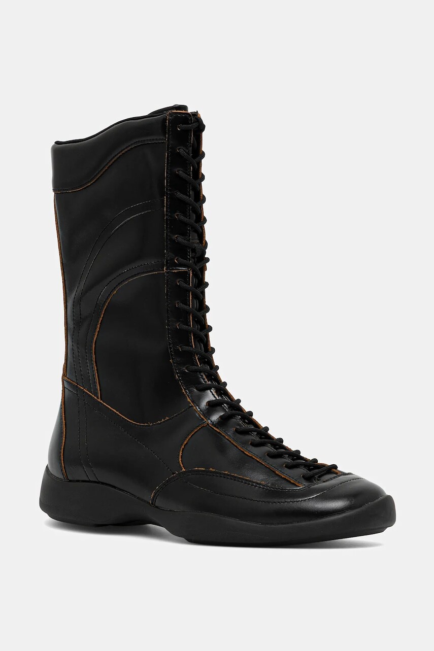 Kožené členkové topánky Vagabond Shoemakers SKY čierna farba, na plochom podpätku, 6037-099-20