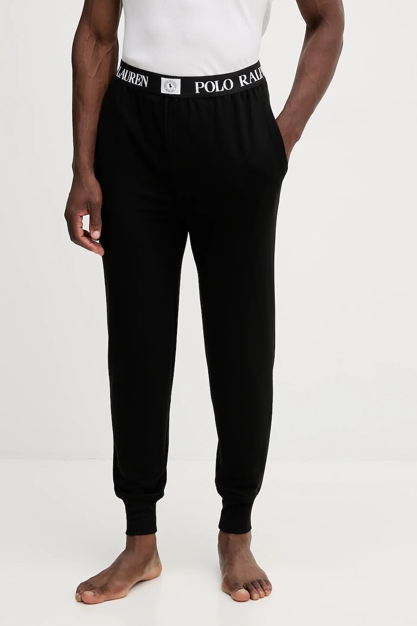 Pyžamové nohavice Polo Ralph Lauren čierna farba, jednofarebné, 714P01949