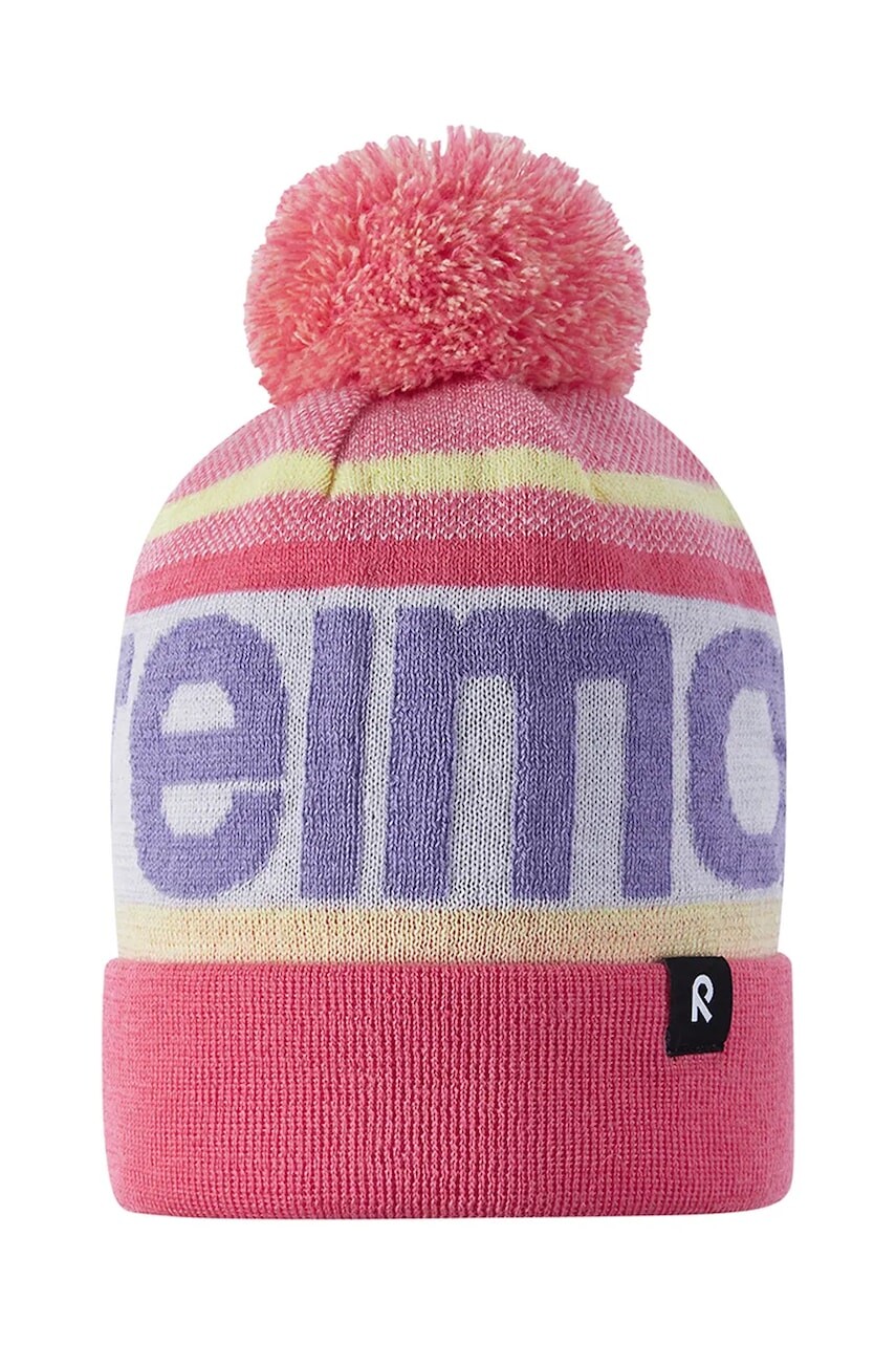 Detská čiapka s prímesou vlny Reima Taasko ružová farba, 5300058B