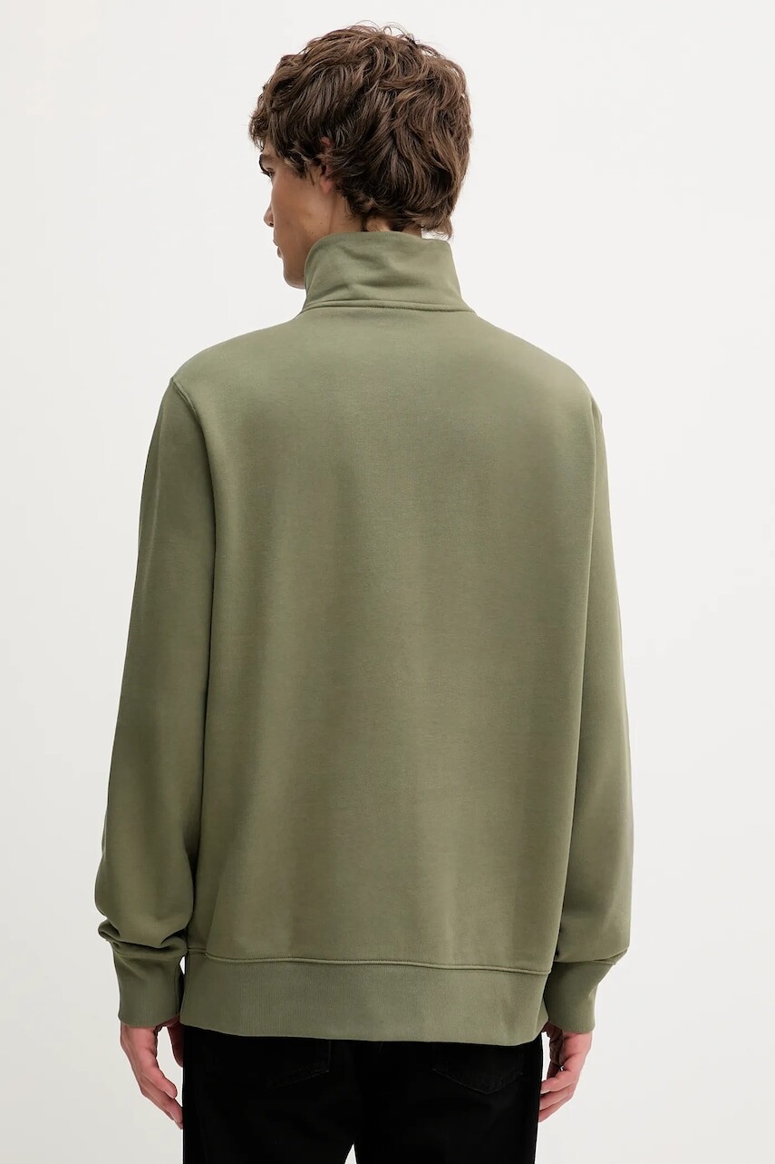 Bavlnená mikina Levi's zelená farba, jednofarebná, A8606 0006