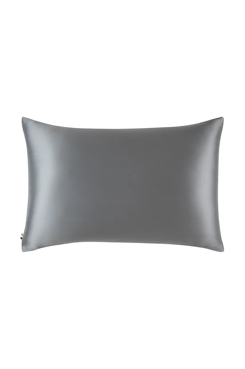 Hodvábna obliečka na vankúš BOSS SILKSHAM Dove 50 x 75 cm šedá farba