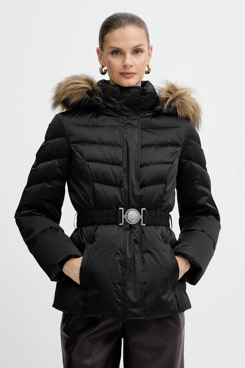 Páperová bunda Guess MARINA čierna farba, zimná, W5BL31 W2802