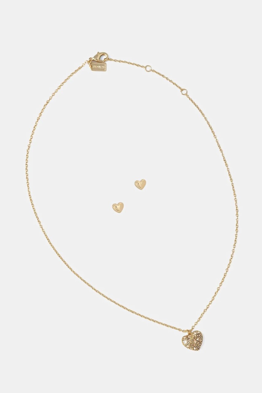 Náhrdelník a náušnice Coach 37541359GLD110