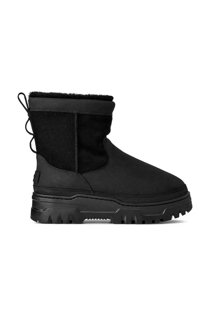 Semišové snehule UGG Heritage Pull-On Trailgazer čierna farba, 1158213.BLK