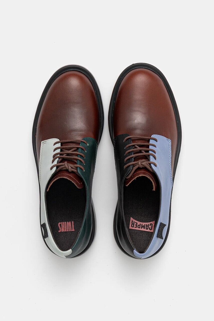 Kožené poltopánky Camper Dean čierna farba, K100979-015