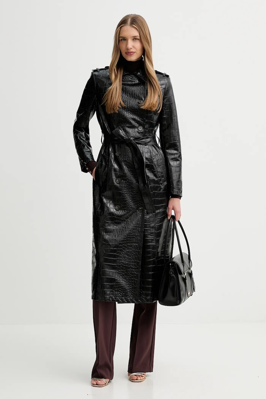 Kabát Elisabetta Franchi čierna farba, SP00358E2