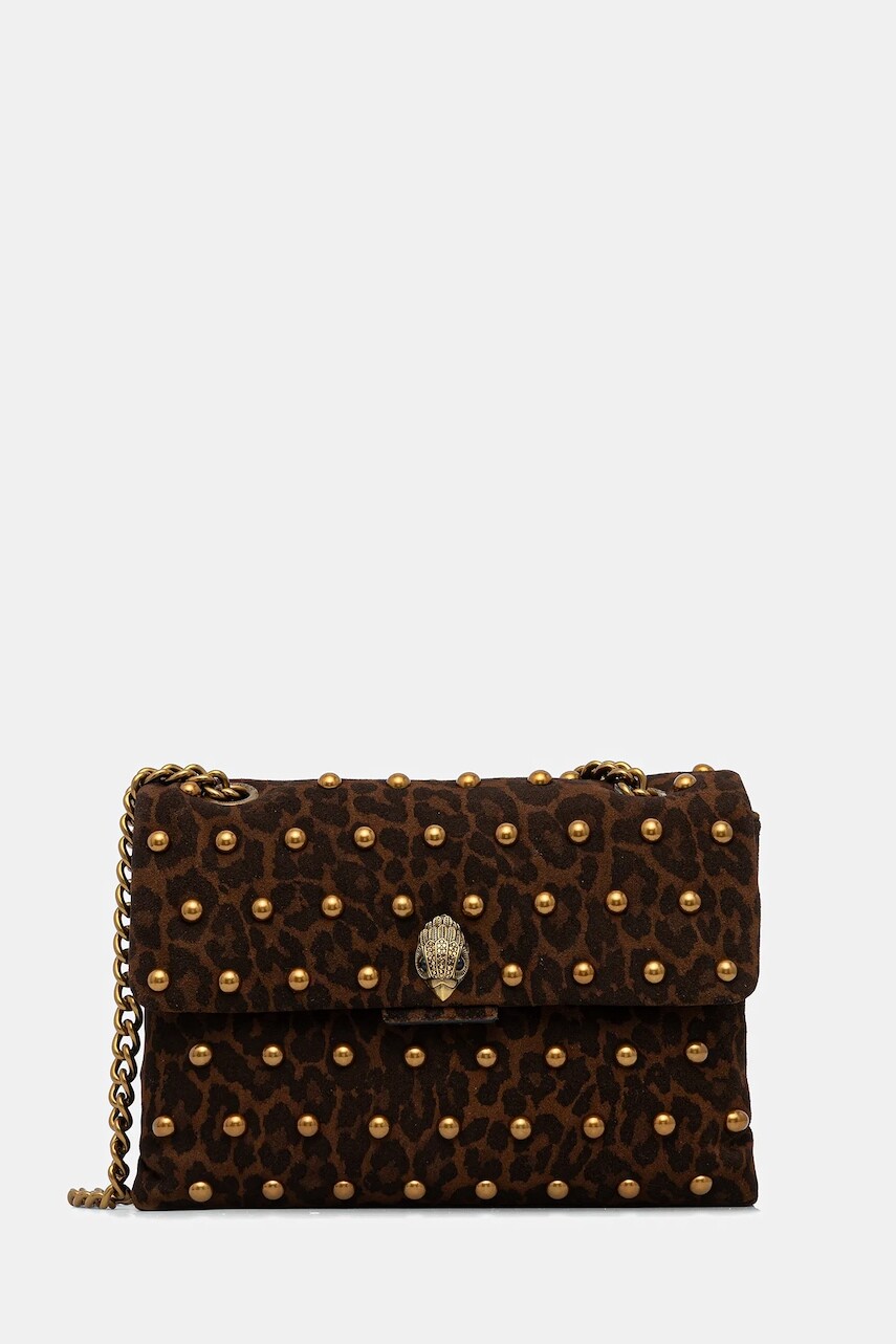 Semišová kabelka Kurt Geiger London KENSINGTON hnedá farba, 5023035289