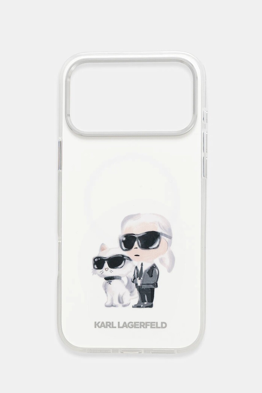 Puzdro na mobil Karl Lagerfeld iPhone 17 Pro Max biela farba, KLHMP17XHMKCAQOH