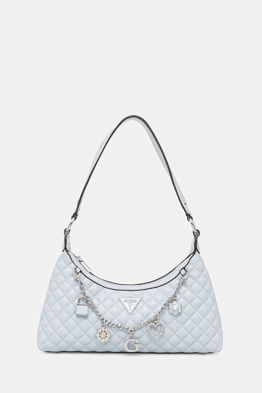 Kabelka Guess EVERLEE modrá farba, HWEY86 79180