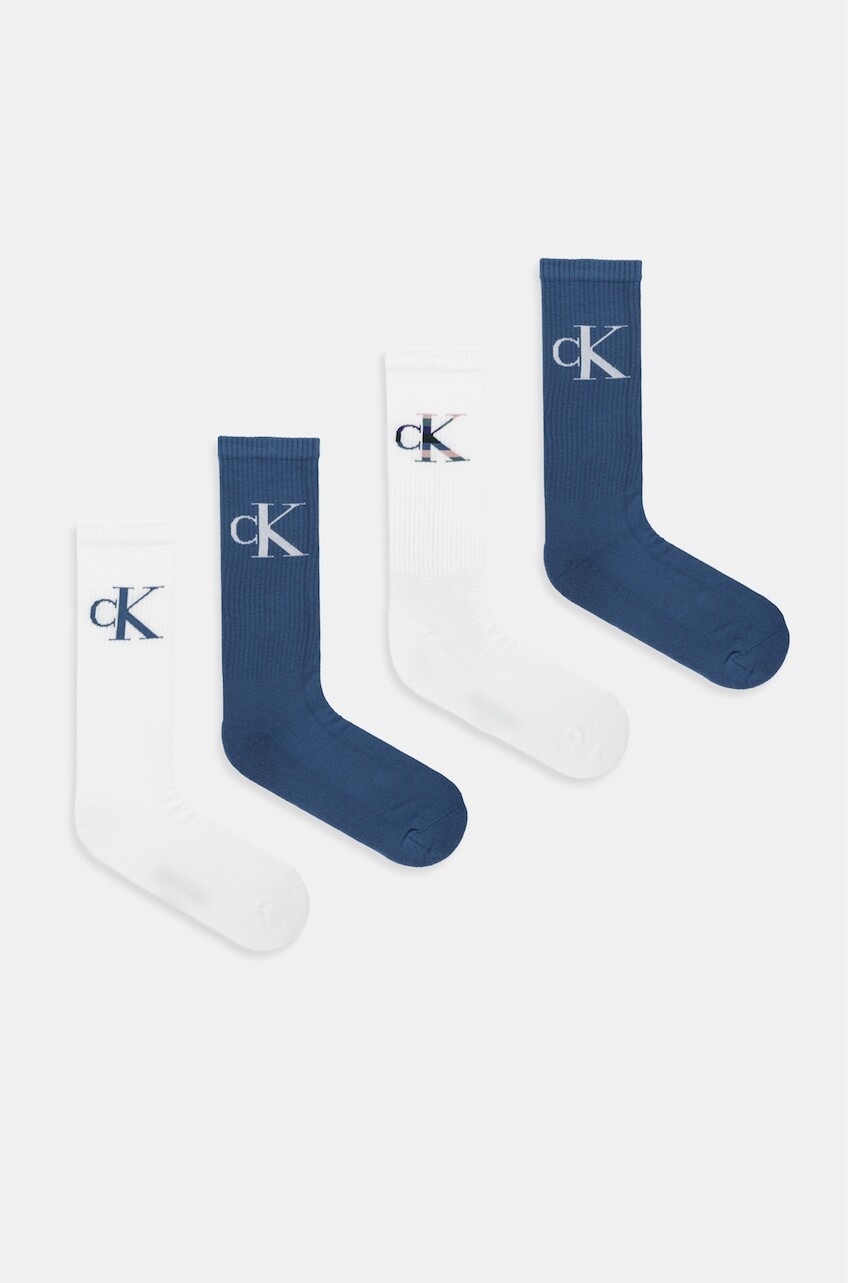 Ponožky Calvin Klein Jeans 4-pak biela farba, 701238236