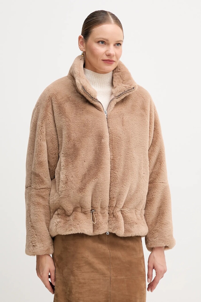 Bunda Marc Aurel béžová farba, prechodná, 4482-1020-93340