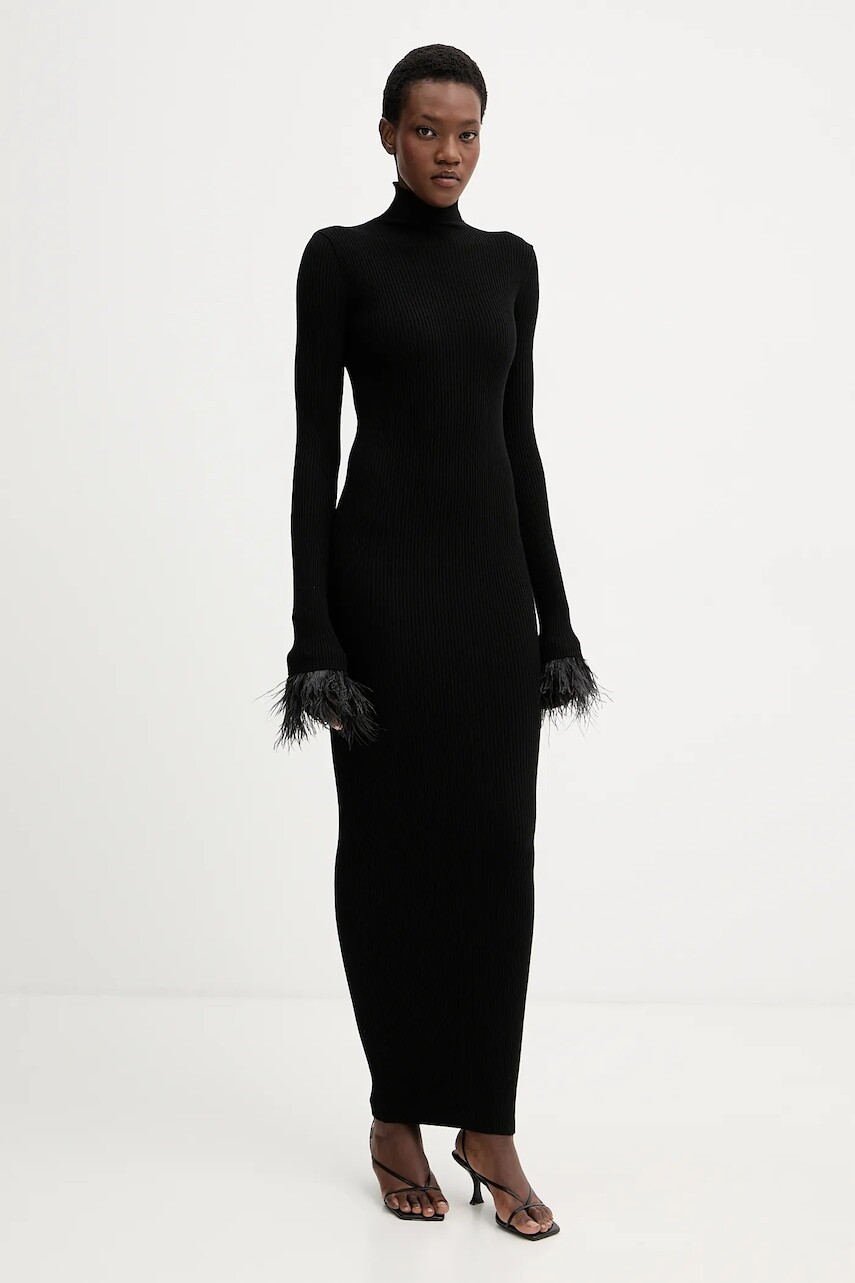 Šaty Aniye By čierna farba, maxi, priliehavé, 181049